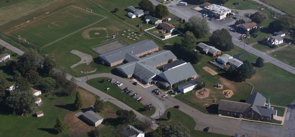 Aerial view of our campus